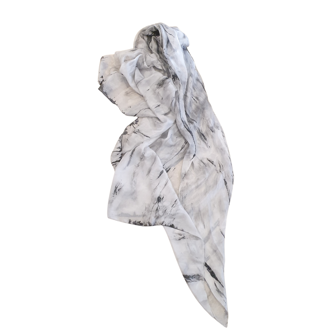 Silk Scarf 'Light and Shadow'