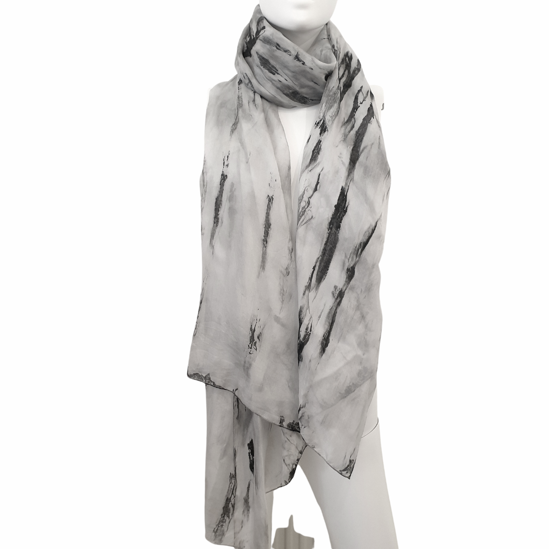 Silk Scarf 'Light and Shadow'