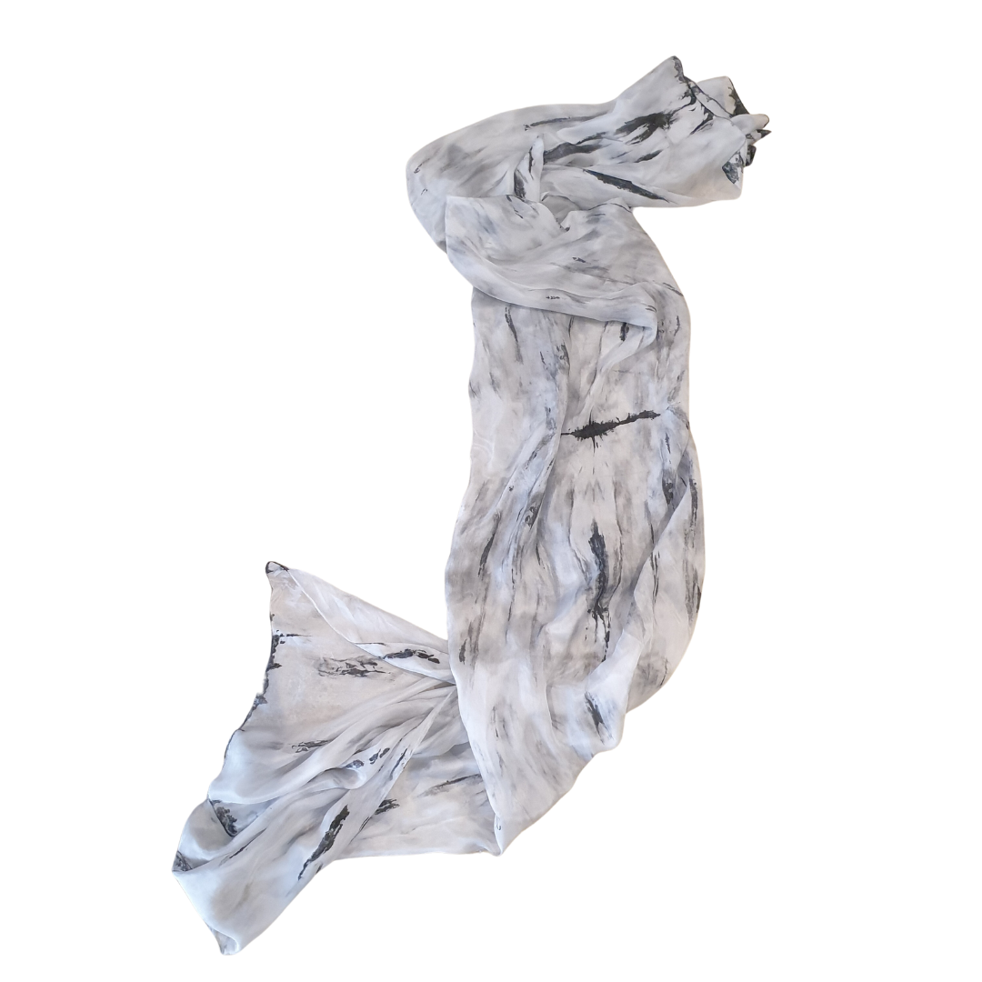 Silk Scarf 'Light and Shadow'