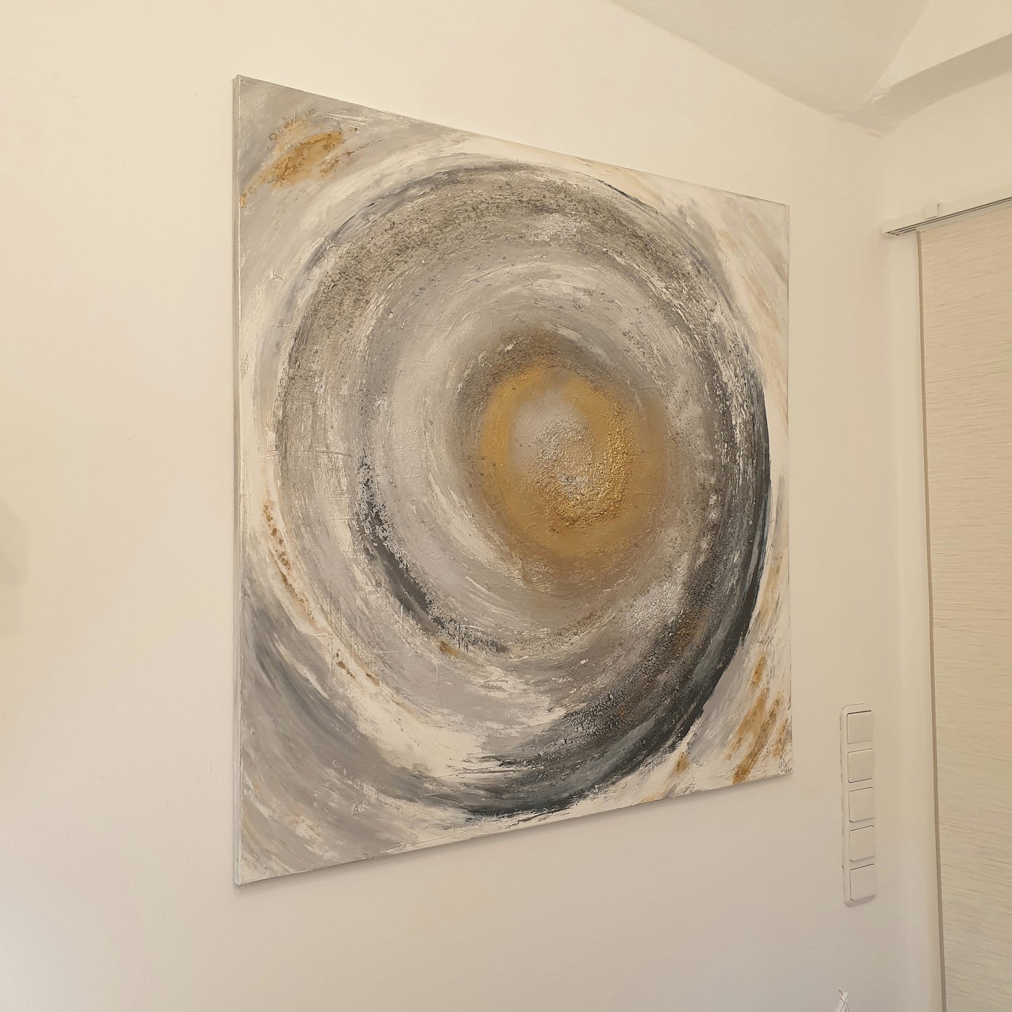 Acrylic painting light comes into the darkness - price on request